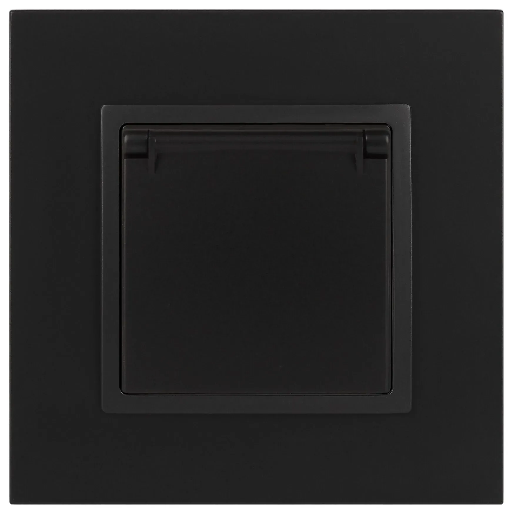 Розетка 2P+E Schuko со шторками с крышкой, 16А-250В, Эра Elegance, антрацит, 14-2103-05 б0034282