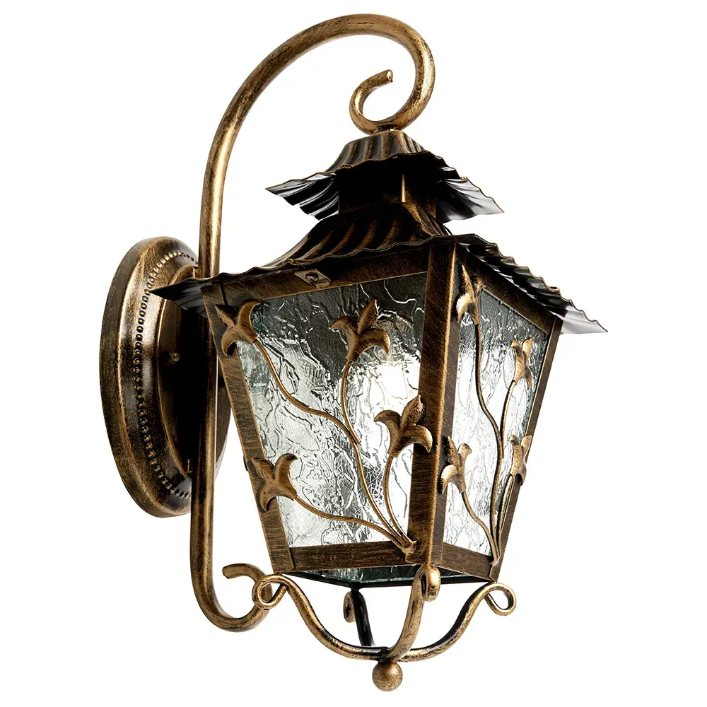 Светильник НБУ-60w вниз Е27 IP44 черное золото FERON 11642