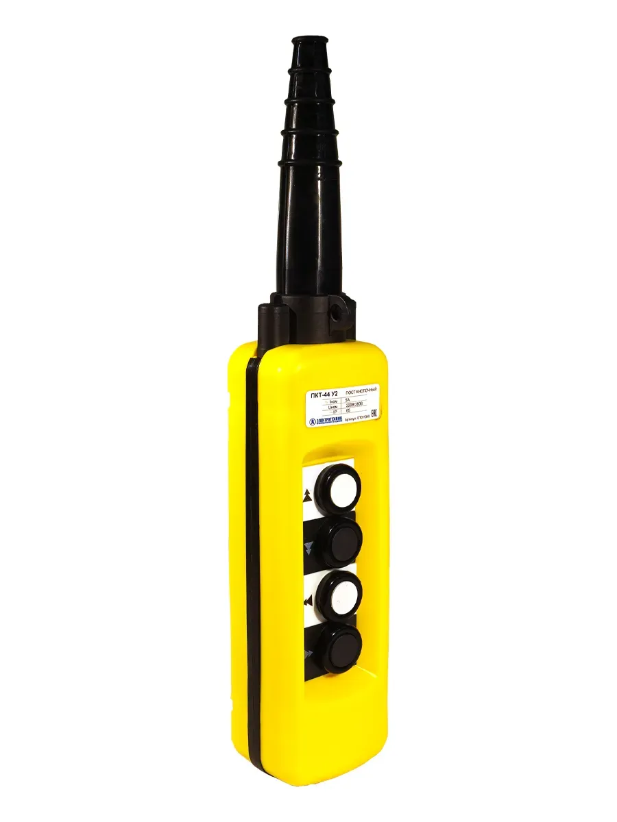 Пост кнопочный ПКТ-44 У2, IP65, 2 скорости, вверх, вниз, влево, вправо, 8NO Электротехник ET011048