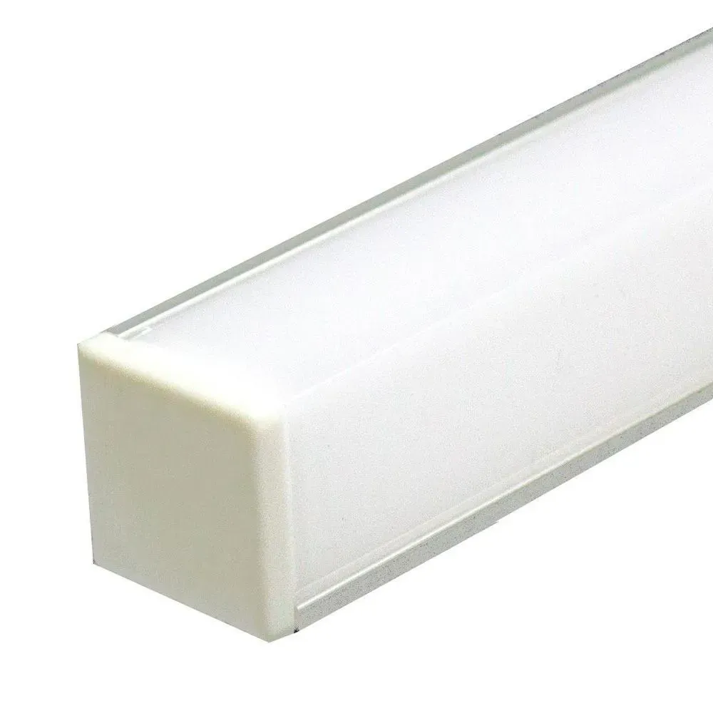 Профиль угловой алюминиевый 2м матовый экран 2 заглушки 4 крепежа для светодиодных лент FERON 10300