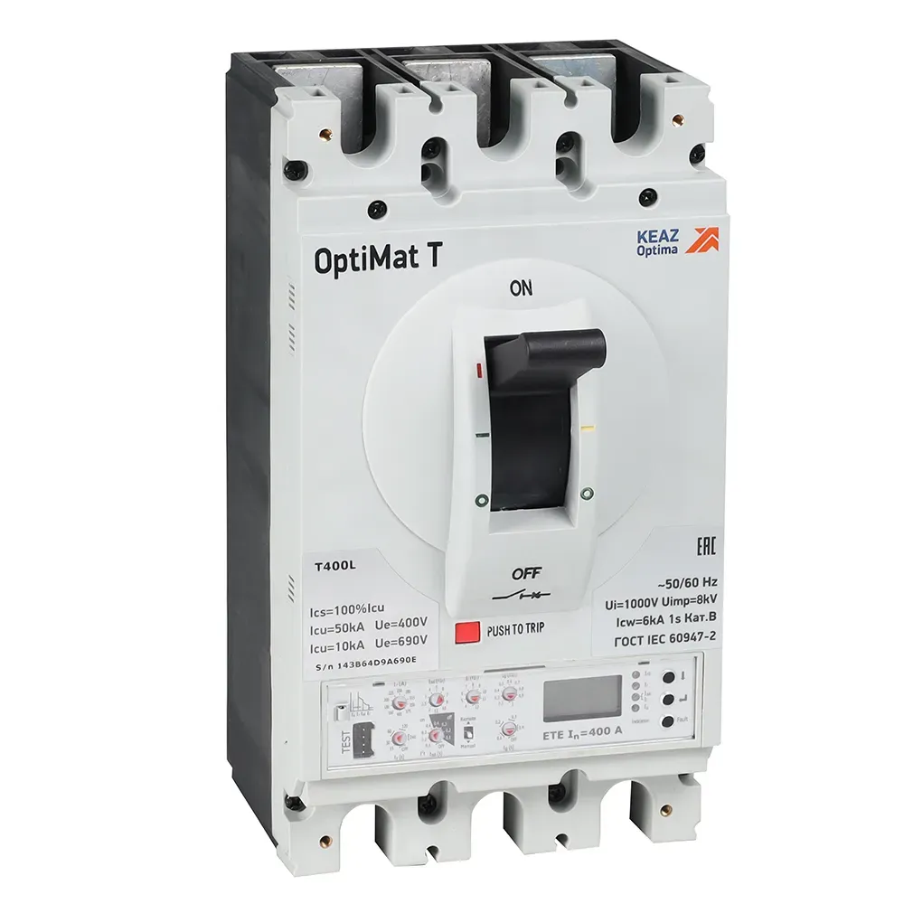 Выключатель автоматический optimat t630l ete 630a 3p КЭАЗ 355927