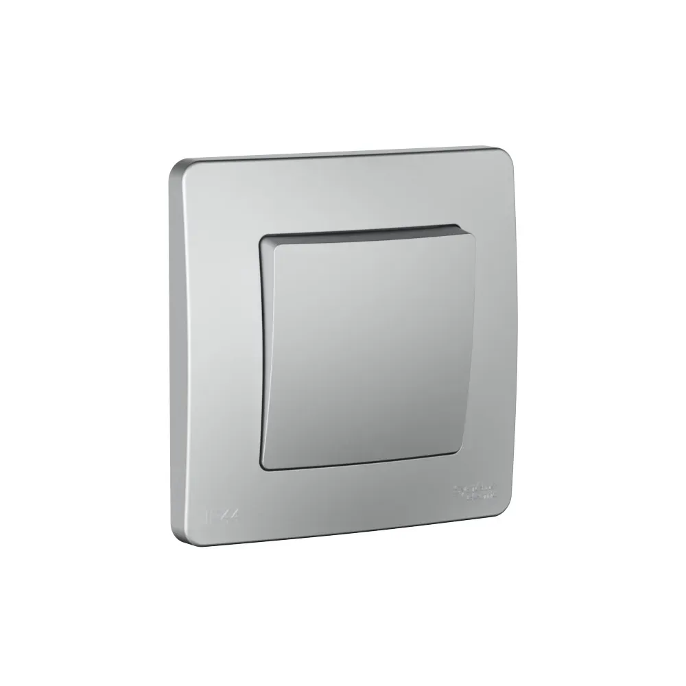 BLANCA С/У IP44 1-клавишный ПЕРЕКЛЮЧАТЕЛЬ (сх.6), 10AX, 250В, АЛЮМИНИЙ SE (Потенциал) BLNVS410603