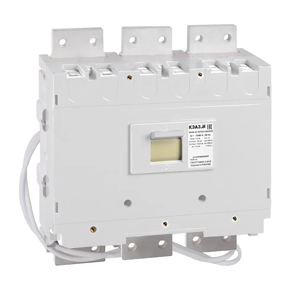 Выключатель автоматический ва56-43-801810-1600а-440dc-нр230ac/220dc-ухл3- КЭАЗ 293730