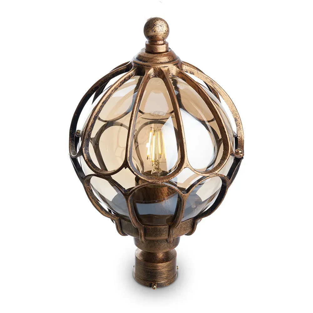 Светильник НТУ-60w на трубу Е27 IP44 черное золото FERON 11359