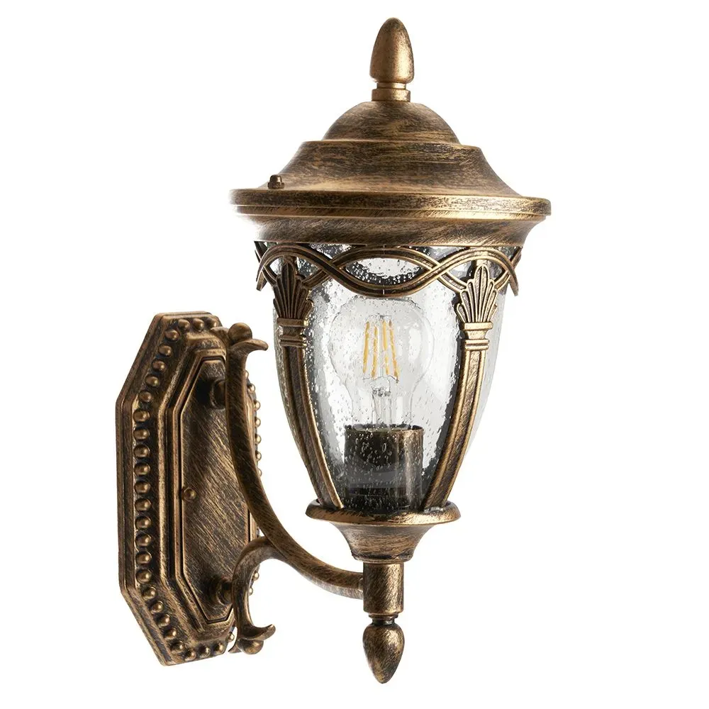 Светильник НБУ-60w вверх Е27 IP44 черное золото FERON 11693