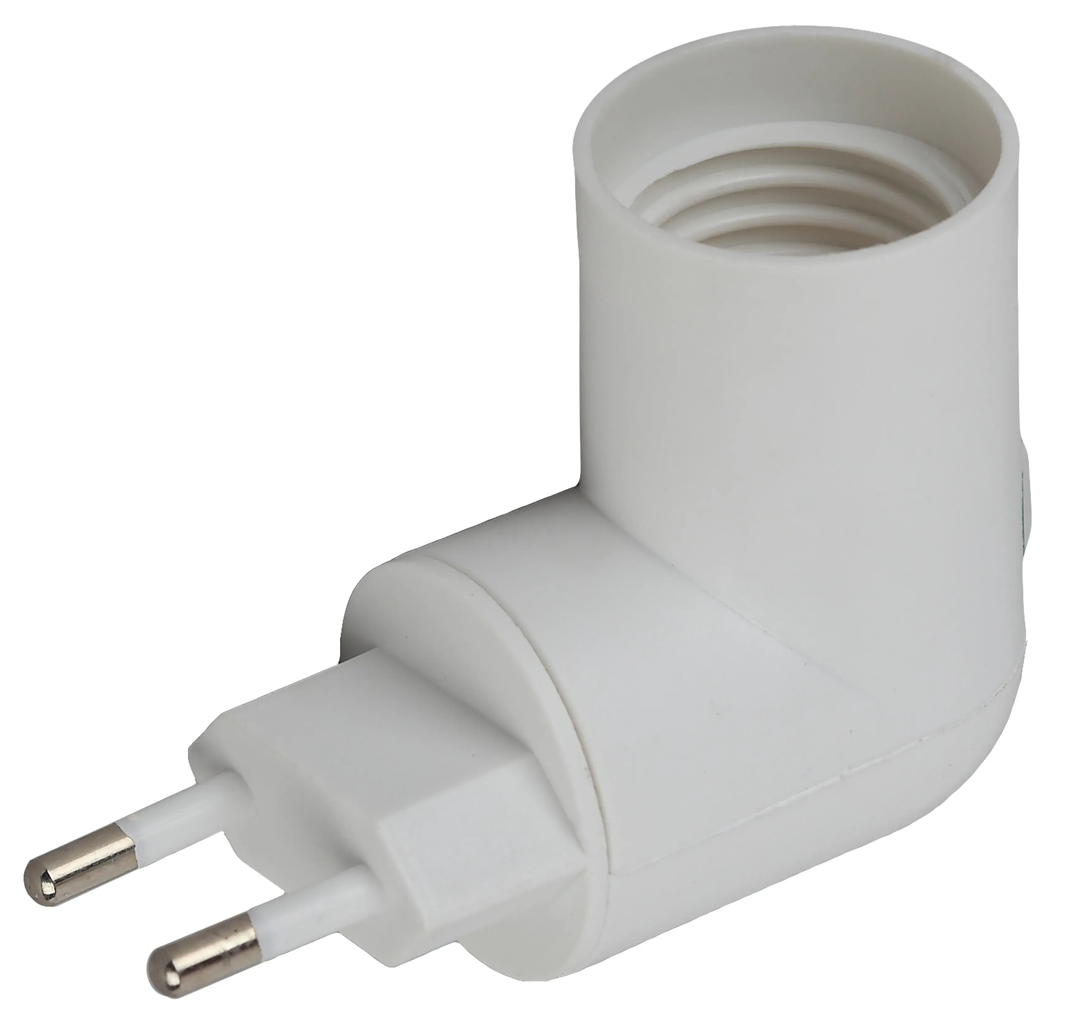 Переходник вилка-Е27 с выключателем, белый (20/200/3600) ЭРА Б0027981