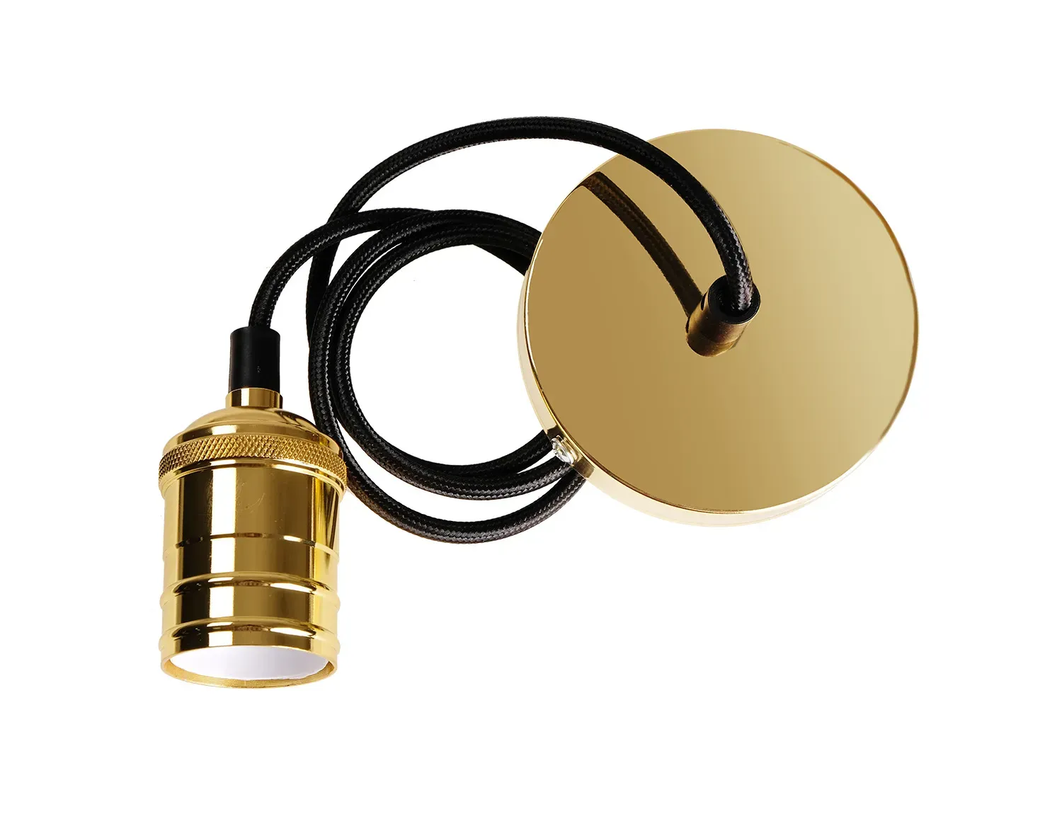 Патрон подвесной декоративный PLC со шнуром RETRO E27 230V/1M GOLDEN золотой JazzWay 5039018