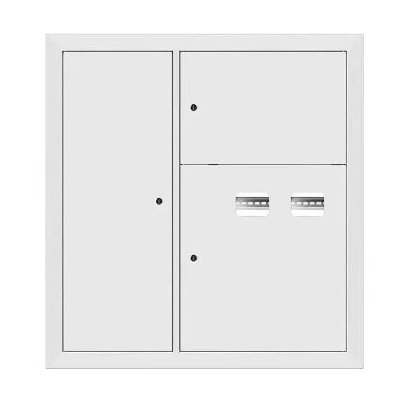 Щит этажный 2 кв. ral9003 со слаботочным отсеком слева (1000х950х160) proxima EKF MB29-V-2Z-RAL9003