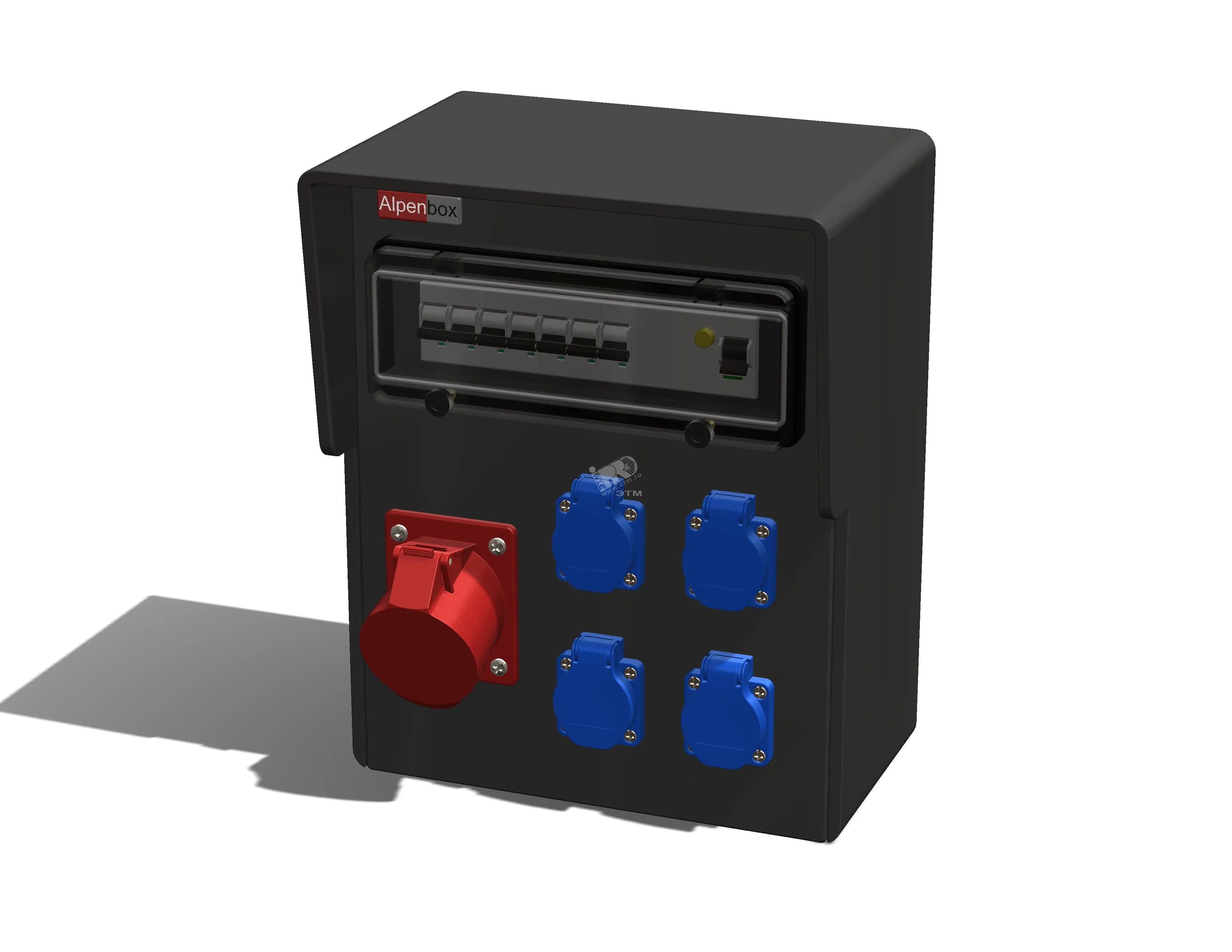 Устройство распределительное настенное твердая резина IP44 63A корпус 298х370х203 AlpenBox 00-00002085