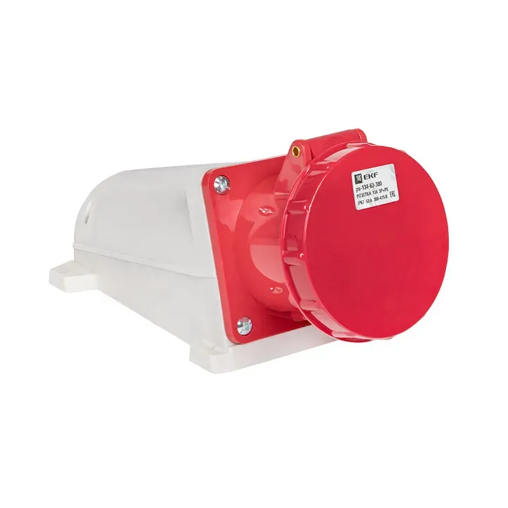 Розетка кабельная 63а 3р+е ip67 на поверхность 380в 134 EKF PS-134-63-380