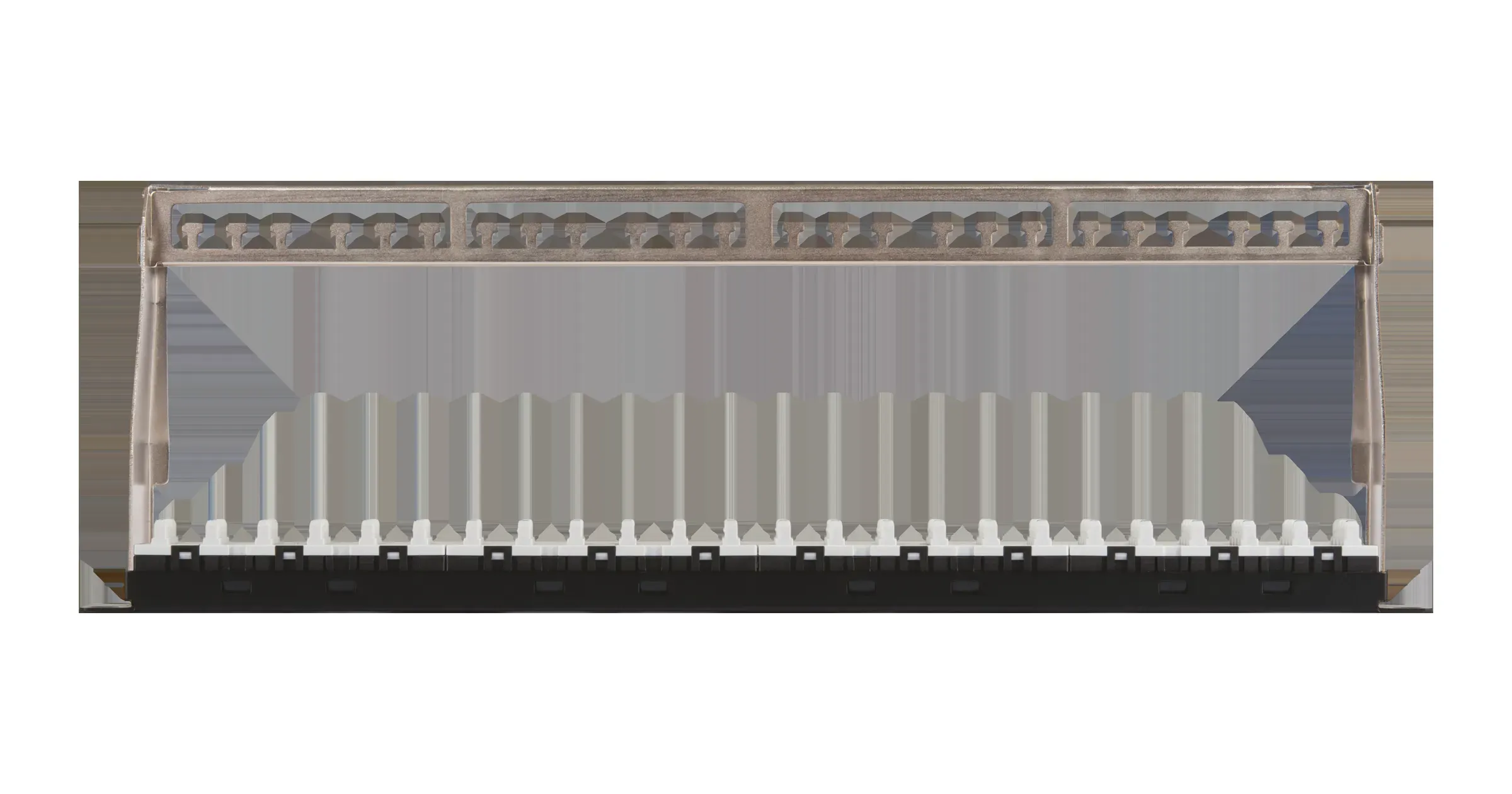 Патч-панель 19'' 1U 24 порта Кат 6a RJ45/8P8C 110/KRONE T568A/B UTP с органайзером черная