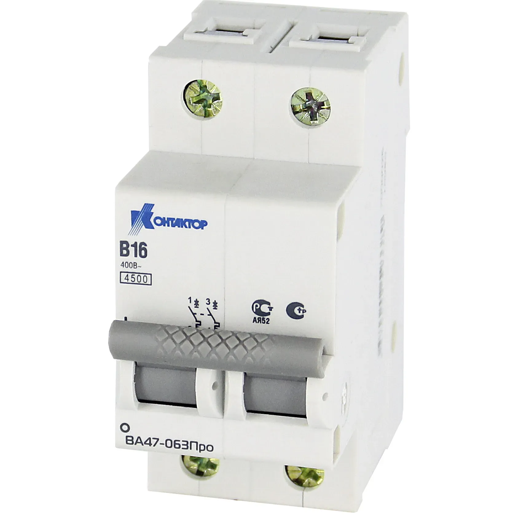 Выключатель автоматический двухполюсный 10a с ва47-063про 4.5ka КОНТАКТОР УЛЬЯНОВСК 7000125