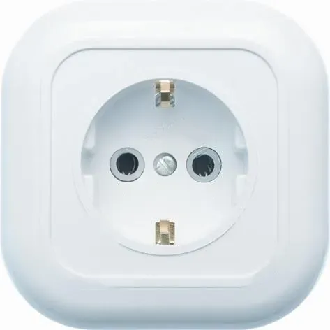 Валентина Розетка 1 пост скрытая с заземлением белый РС16-635 Кунцево 7653