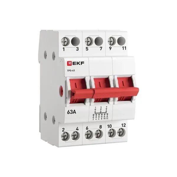 Трехпозиционный переключатель ТПС-63 3P 63А PROxima EKF TPS363