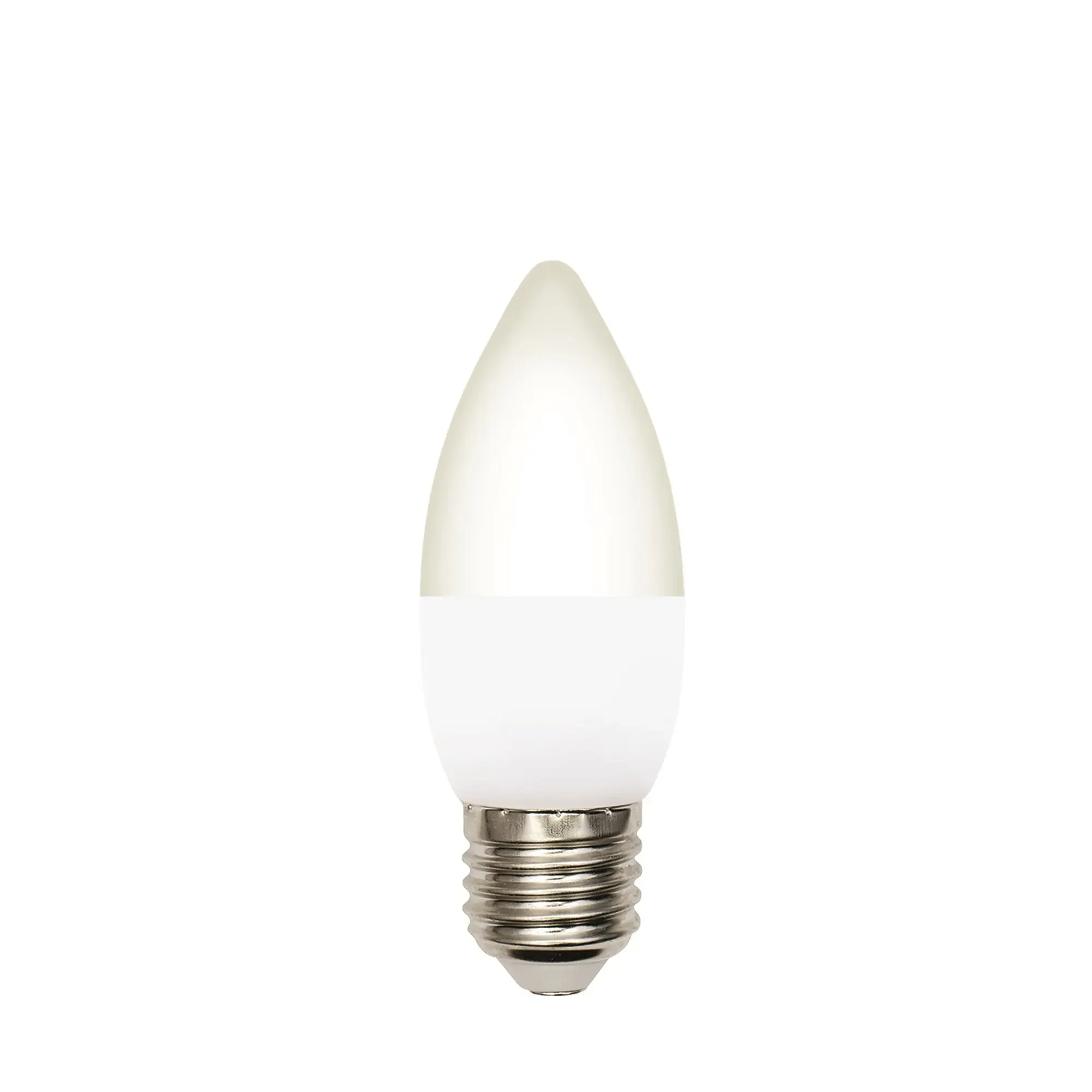 Лампа светодиодная LED-C37-5W/4000K/E27/FR/SLS Форма свеча матовая Белый свет (4000K) ТМ Volpe Uniel ul-00008787