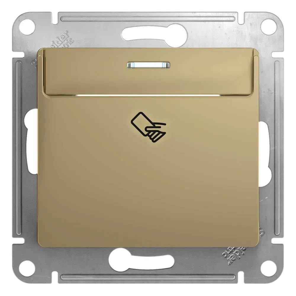 GLOSSA Выключатель карточный титан в рамку схема 6 SE (Потенциал) GSL000469