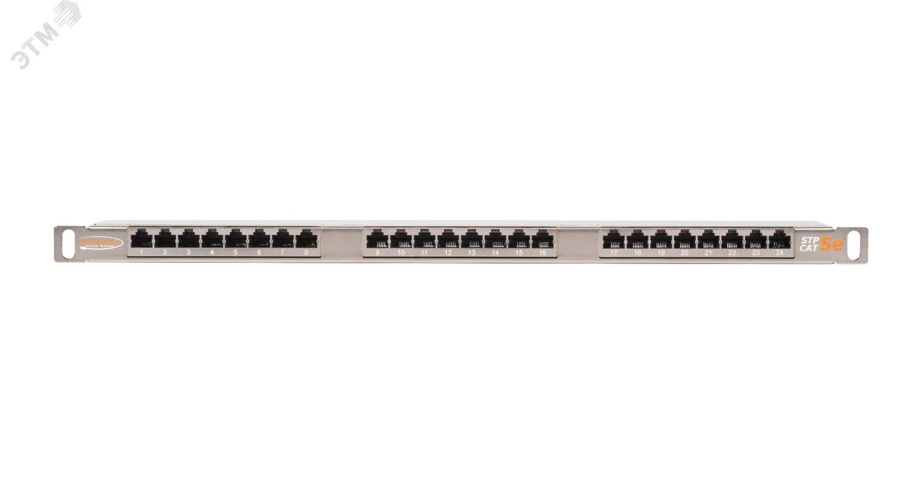 Патч-панель 19'' 0.5U 24 порта Кат 5e RJ45/8P8C FTP металлик