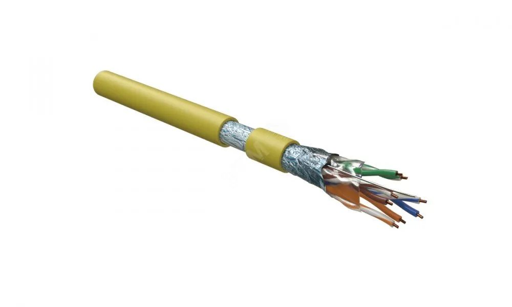 Витая пара F/UTP кат 5e 4 пары AWG24 solid IN LSZH нг(А)-HF желтый 305м