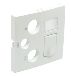 Efapel 90770 TBR Лицевая панель для мультимедийных розеток R-TV-SAT-RJ45/R-TV-SAT-RJ45-SC, цвет белый Efapel 90770 TBR