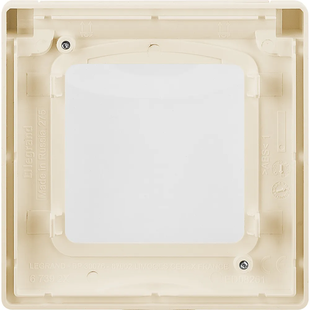 Рамка с защитной крышкой IP 44 INSPIRIA слоновая кость