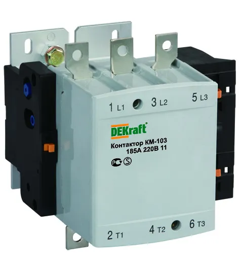 Контактор 225А 220В AC3 1НО 1НЗ КМ-103 SE (Dekraft) 22156DEK