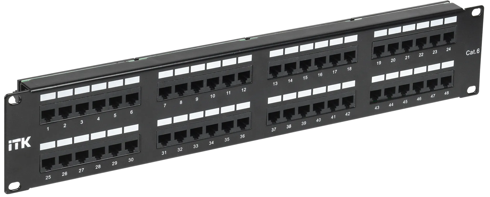 Патч-панель 2 юнита категория 6 UTP 48 портов (Dual)