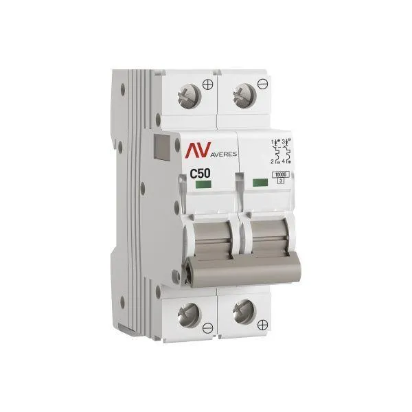Выключатель автоматический av-10 dc 2p 50a (c) 10ka ekf averes EKF MCB10-DC-2-50C-AV