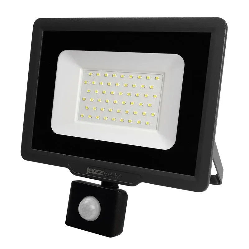 Прожектор светодиодный до-50вт 6500к 4250лм ip65 с датчиком движения jazzway JAZZWAY 5026940A