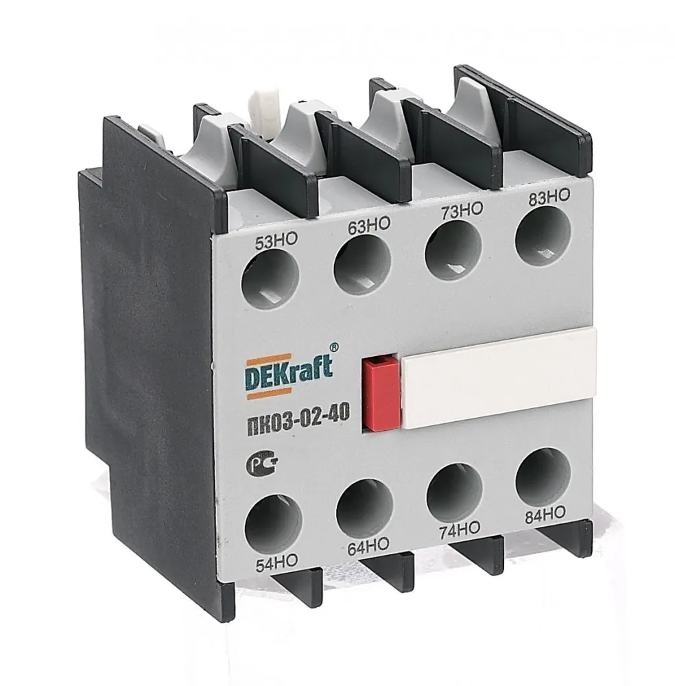 Приставка контактная ПК03-02-40 лицевая установка 4НО SE (Dekraft) 24103DEK