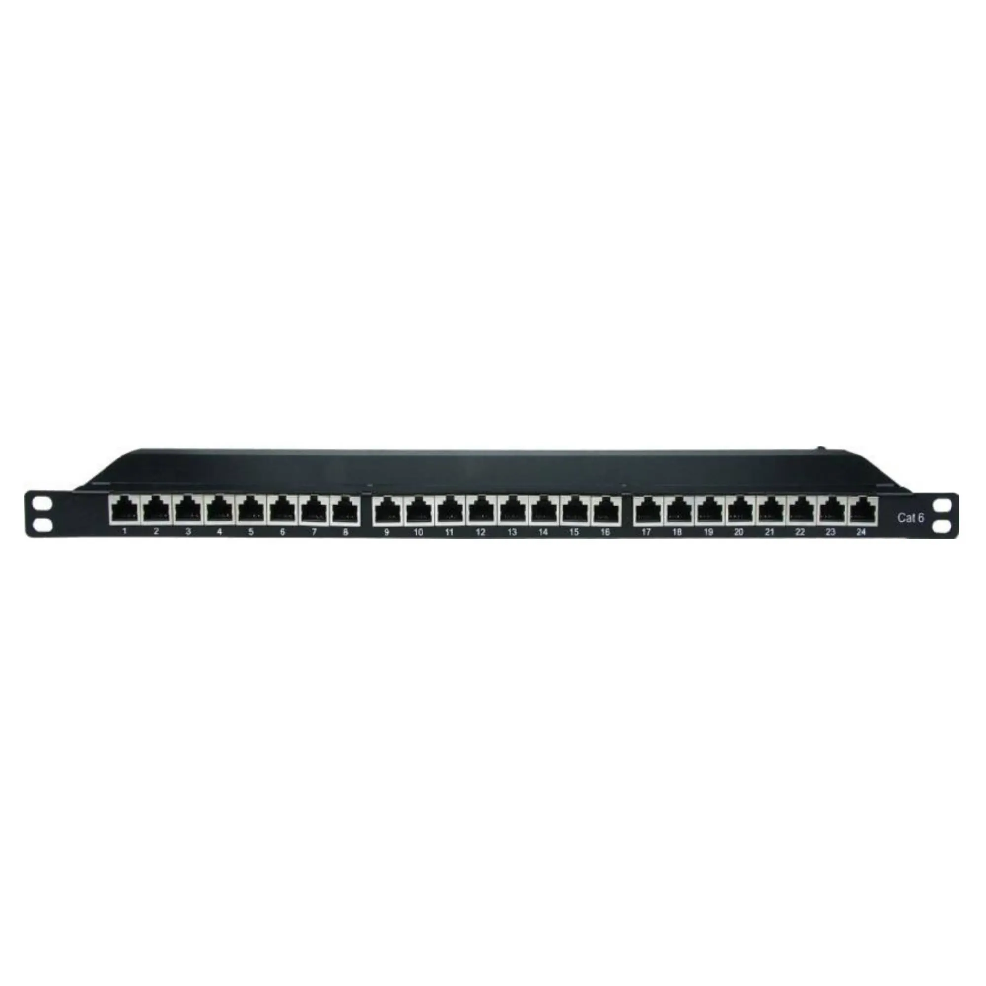 Патч-панель 19'. 0.5 U.CAT6. 24 порта RJ45. экранированная