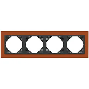 Efapel 90940 TTS 4-х местная рамка, темно оранжевый/серый Efapel 90940 TTS