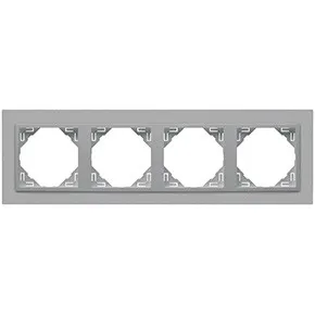 Efapel 90940 TAA 4-х местная рамка, алюминий/алюминий Efapel 90940 TAA