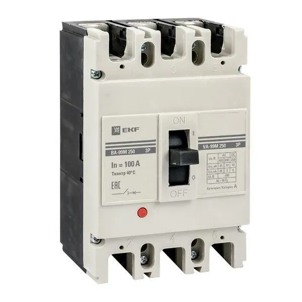 Выключатель автоматический ва-99м 250/100а 3p 35ка proxima EKF MCCB99-250-100M