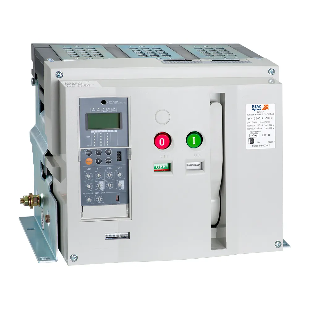 Выключатель автоматический optimat a-2500-s4-3p-100-f-mr8.0-bh-c2220-m2-p02-s1-03 КЭАЗ 343223