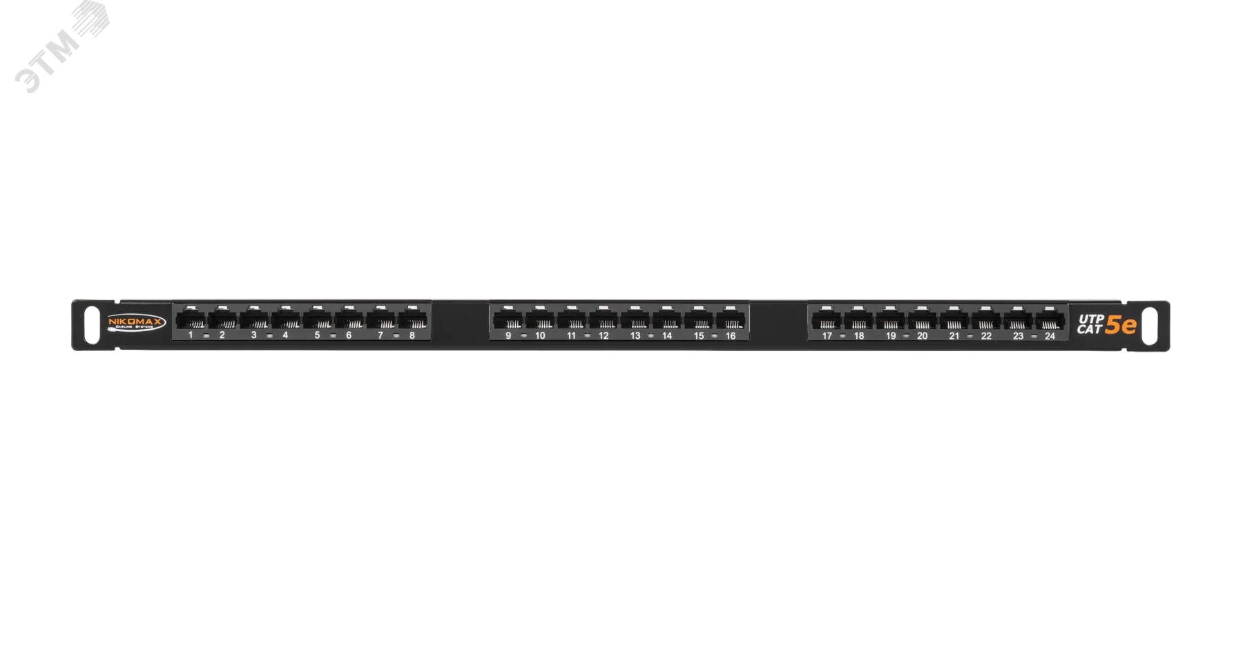 Патч-панель 19'' 0.5U 24 порта Кат 5e RJ45/8P8C UTP черная