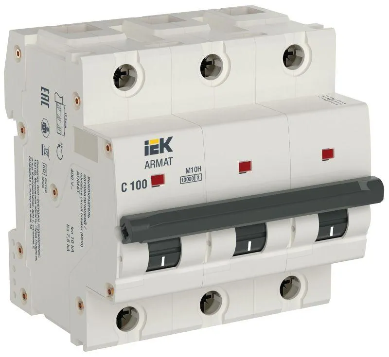Armat автоматический выключатель m10h 3p c 100а iek IEK AR-M10H-3-C100