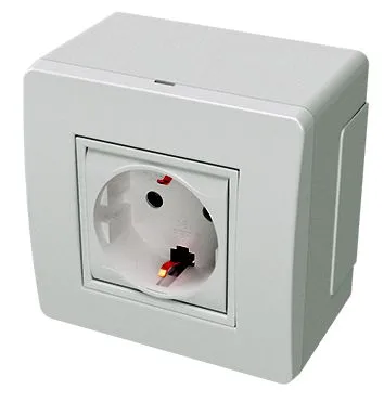 Коробка для миниканалов с силовой розеткой коричневая DKC 10482B