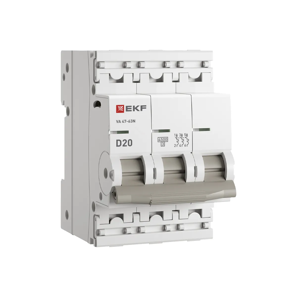 Автоматический выключатель 3p 20а (d) 4,5ka ва 47-63n ekf proxima EKF M634320D