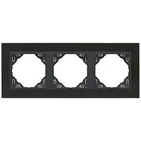 Efapel 90930 TQS 3-х местная рамка, никель/серый Efapel 90930 TQS