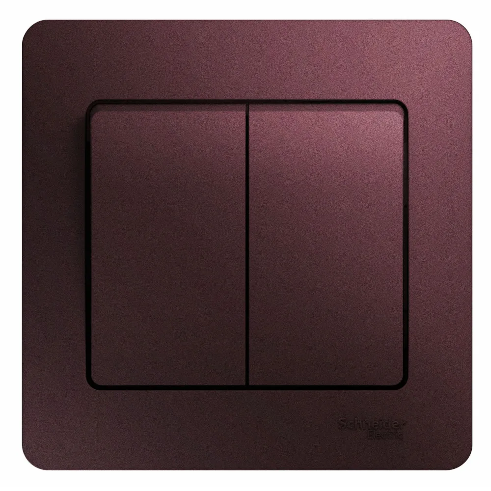 GLOSSA выключатель 2-клавишный в сборе сх.5 баклажановый SE (Потенциал) GSL001152