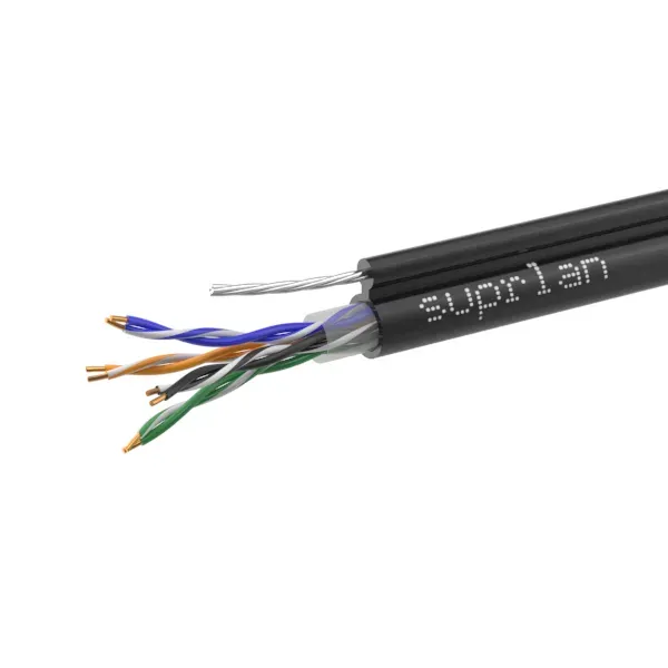 Витая пара Premium UTP Cat.5e 4x2x0,51 Cu PE Outdoor T-FG8 (трос) 305м