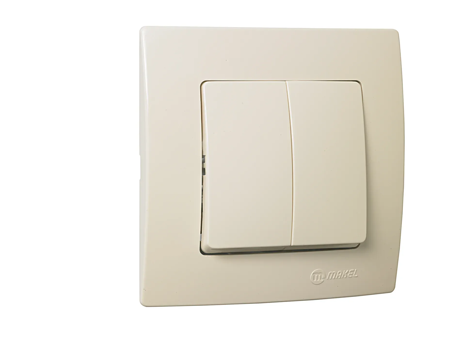 Lillium Natural Kare Выключатель с/у 2-кл. кремовый. 250В 10А Makel 32010003