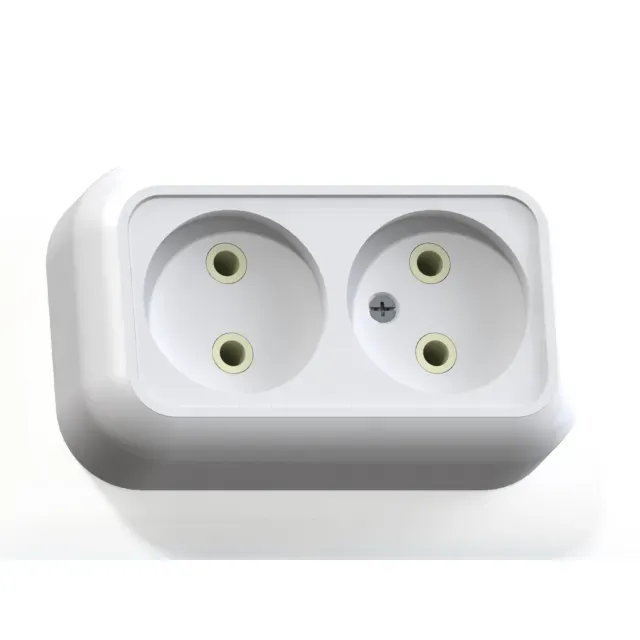 Валентина Розетка 2 поста наружная белый РА10-382 Кунцево 5416