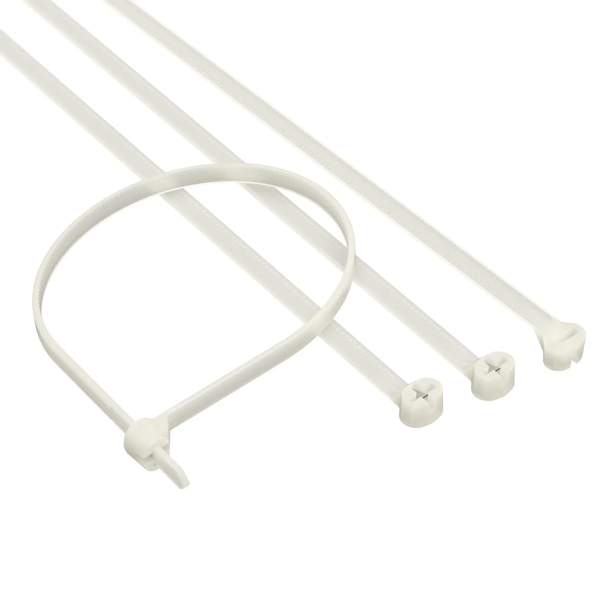 Хомут p6.6 с двойным замком, белый 2,5x100 ДКС 21203SR