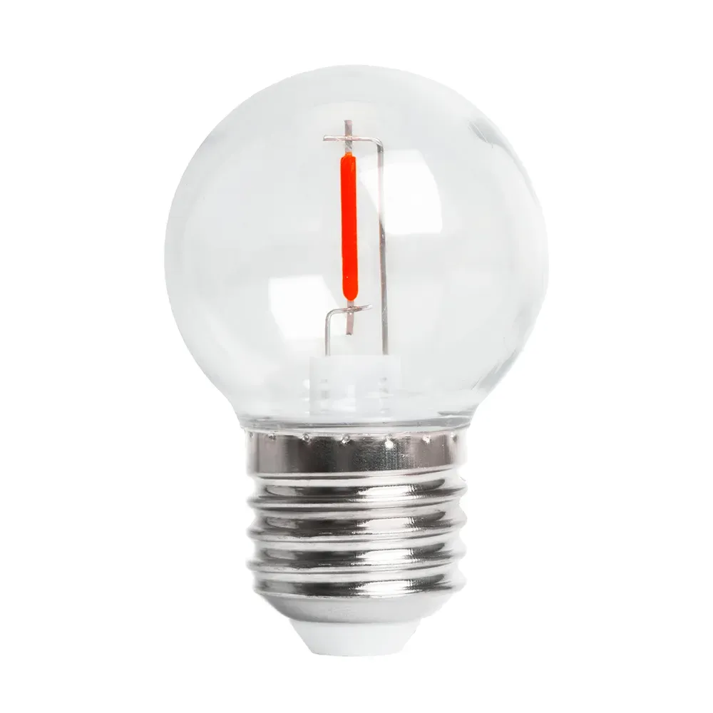 Лампа светодиодная LED 2вт Е27 красный шар