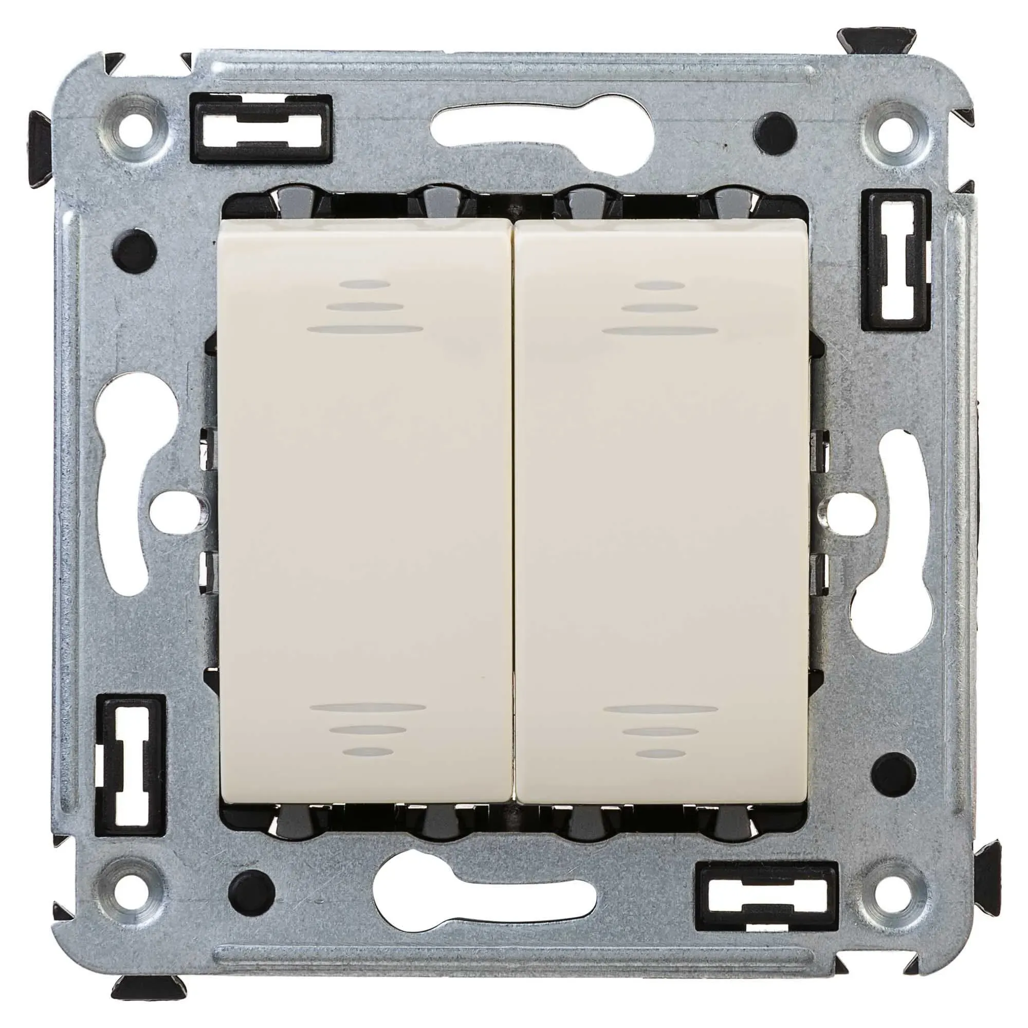 Avanti Выключатель двухклавишный в стену, ''Ванильная дымка'' DKC 4405104