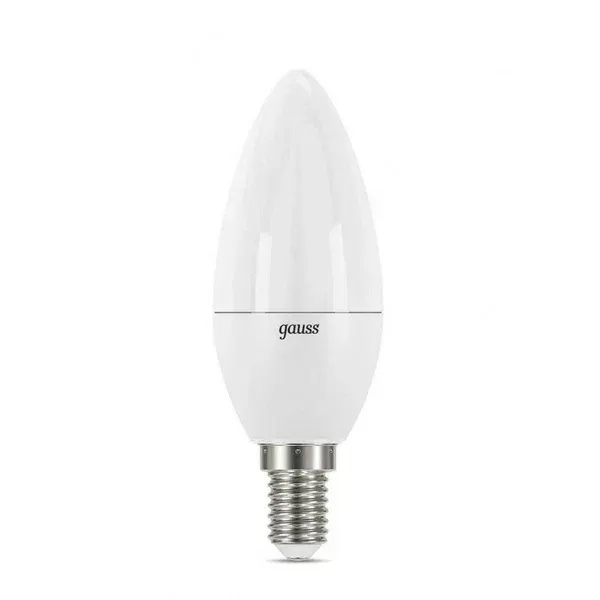 Лампа светодиодная led 6.5 вт 550 лм 6500к ac150-265в e14 свеча холодная  black gauss GAUSS 103101307