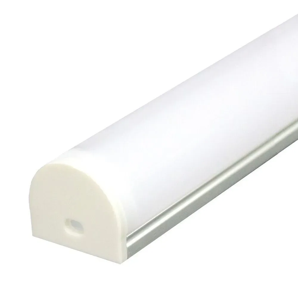 Профиль накладной алюминиевый 2м с матовым экраном 2 заглушки 4 крепежа для светодиодных лент FERON 10302