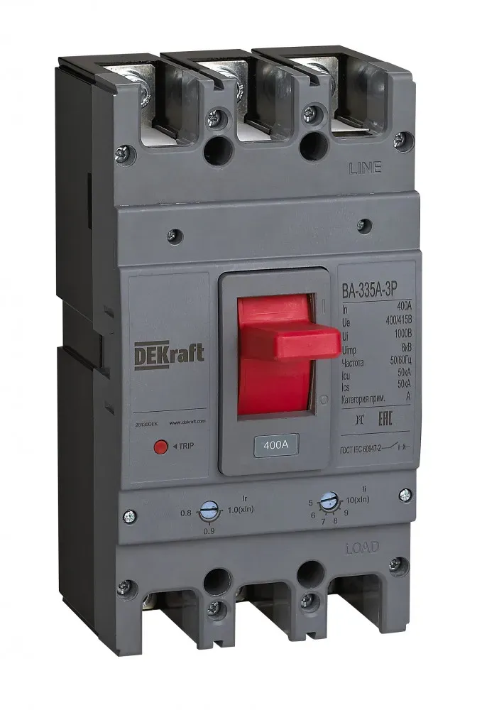 Силовой авт. выкл. 3P 320A 50кА ВА-335А SE (Dekraft) 28129DEK
