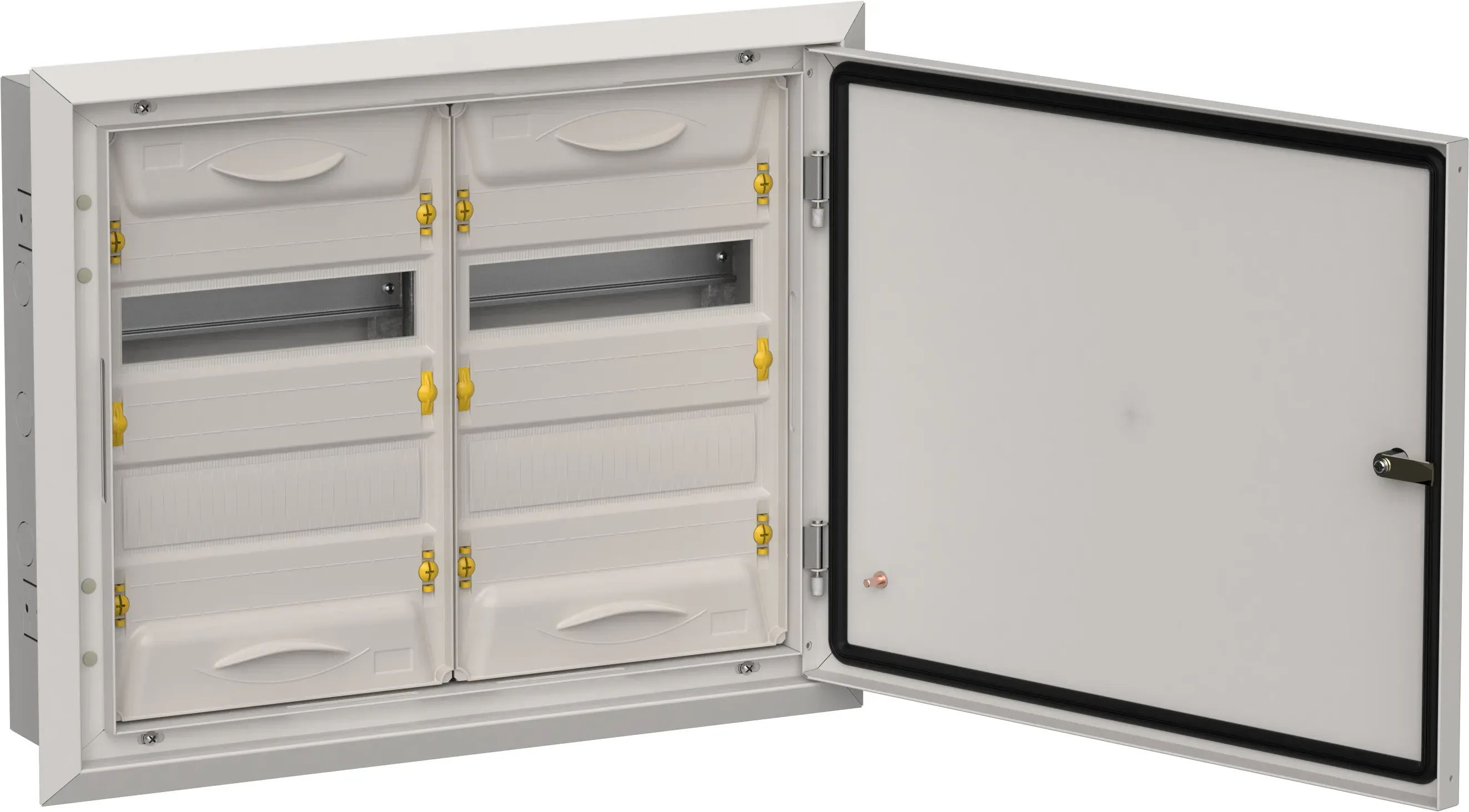 Titan 5 корпус металлический щрв-48 (2х24) 505х625х130мм ip31 серый (одна дверь) IEK TI5-50-V-2X024-31-7035